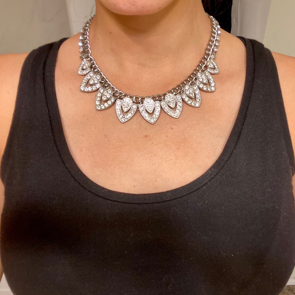 Rhinestone necklace Art Deco style
